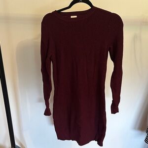 a new day Deep Red Long Sleeve Dress